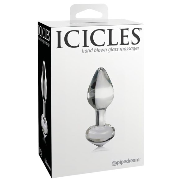 Icicles No. 44 - plug anale a cono - vetro trasparente