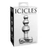 Icicles No. 47 - plug anale triplo con perle - vetro trasparente