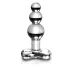 Icicles No. 47 - plug anale triplo con perle - vetro trasparente