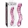 Icicles No. 55 - dildo doppio, punto G - vetro rosa