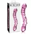 Icicles No. 55 - dildo doppio, punto G - vetro rosa