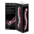 Icicles No. 55 - dildo doppio, punto G - vetro rosa