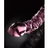 Icicles No. 55 - dildo doppio, punto G - vetro rosa