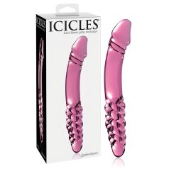   Icicles No. 57 - dildo doppia penetrazione con pene - vetro rosa
