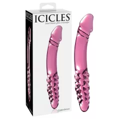   Icicles No. 57 - dildo doppia penetrazione con pene - vetro rosa