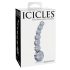 Icicles No. 66 - dildo anale curvo con sfere - vetro trasparente