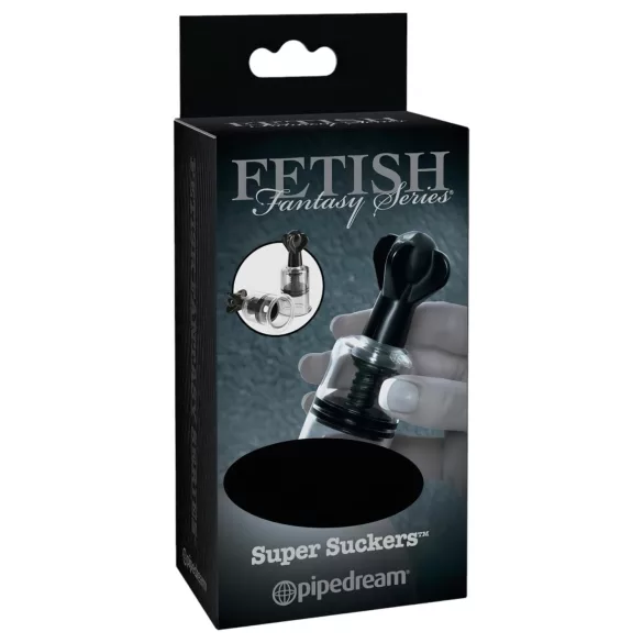 Fetish Super Suckers - pompa succhia capezzoli - nero trasparente
