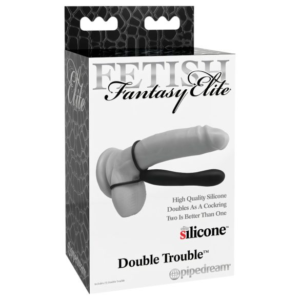 Fetish Doppio Piacere – Anello anale e penieno con dildo (nero)