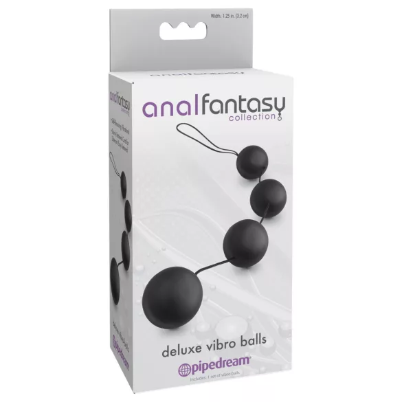 Anal Fantasy - catena di perle anali con sfere interne (nera)