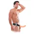 Fetish Strap-On 8 - dildo indossabile vuoto vibrante - colore naturale