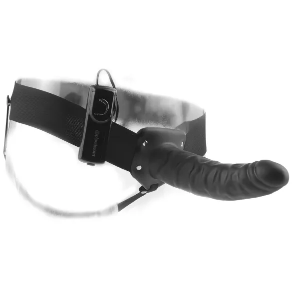 Pipedream Fetish Strap-On 8 - vibratore cavo indossabile (nero)