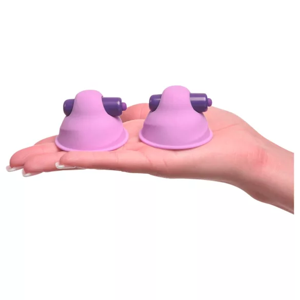 Fantasy For Her coppia di succhiotti vibranti per capezzoli - viola