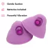 Fantasy For Her coppia di succhiotti vibranti per capezzoli - viola