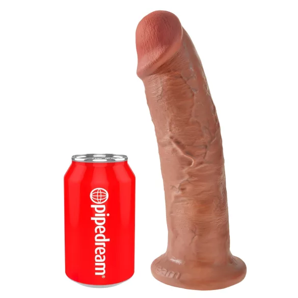King Cock 10 - grande dildo con ventosa (25 cm) - color carne scuro