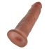 King Cock 25cm - Dildo con Ventosa Grande - Natural Scuro