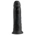 King Cock 10 - Dildo con ventosa (25cm) - nero