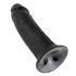 King Cock 10 - Dildo con ventosa (25cm) - nero