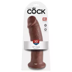 King Cock 10 - dildo realistico con ventosa - 25cm - marrone