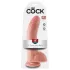King Cock 9 - grande dildo con testicoli e ventosa (23 cm, color carne)