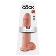   King Cock - dildo realistico con ventosa e testicoli 28cm - color carne