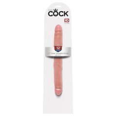   King Cock - doppio dildo realistico slim 31cm - colore naturale