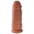 King Cock - dildo realistico con ventosa - 23cm - color carne scura