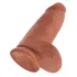 King Cock - dildo realistico con ventosa - 23cm - color carne scura