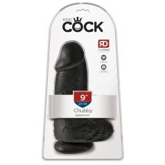   King Cock - dildo realistico con ventosa e testicoli - 23 cm nero