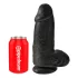 King Cock - dildo realistico con ventosa e testicoli - 23 cm nero