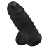 King Cock - dildo realistico con ventosa e testicoli - 23 cm nero