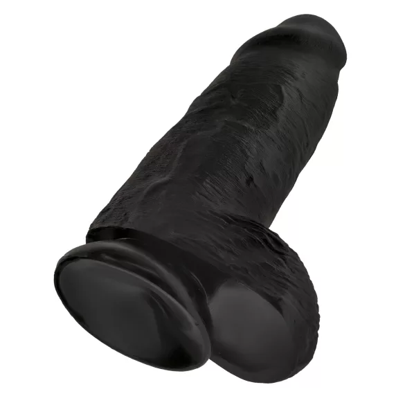 King Cock - dildo realistico con ventosa e testicoli - 23 cm nero