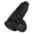 King Cock - dildo realistico con ventosa e testicoli - 23 cm nero