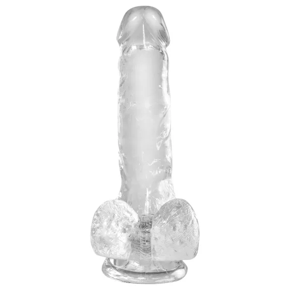 King Cock Clear 6 - dildo realistico con testicoli ventosa 15cm