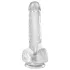 King Cock Clear 6 - dildo realistico con testicoli ventosa 15cm