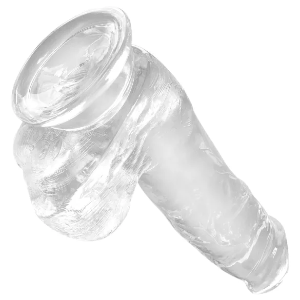 King Cock Clear 6 - dildo realistico con testicoli ventosa 15cm