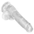 King Cock Clear 6 - dildo realistico con testicoli ventosa 15cm
