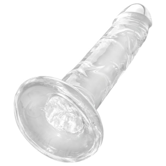 King Cock Clear 6 - dildo con ventosa - realistico trasparente 15cm