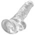 King Cock Clear 8 - Dildo con Ventosa e Testicoli (20 cm)