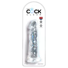   King Cock - dildo realistico grande con ventosa - trasparente 20 cm
