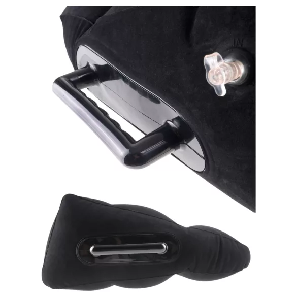 Fetish Fantasy - cuscino sessuale gonfiabile con maniglie - nero
