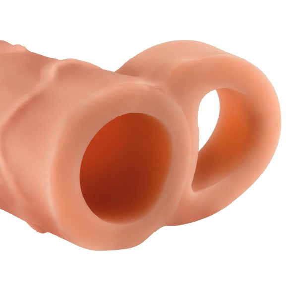X-TENSION Perfect 2 - guaina pene con anello - 19 cm - naturale