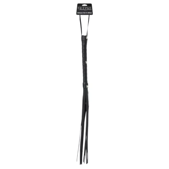 Fetish Fantasy Deluxe Cat-O-Nine - frusta a nove code - 65cm - nero
