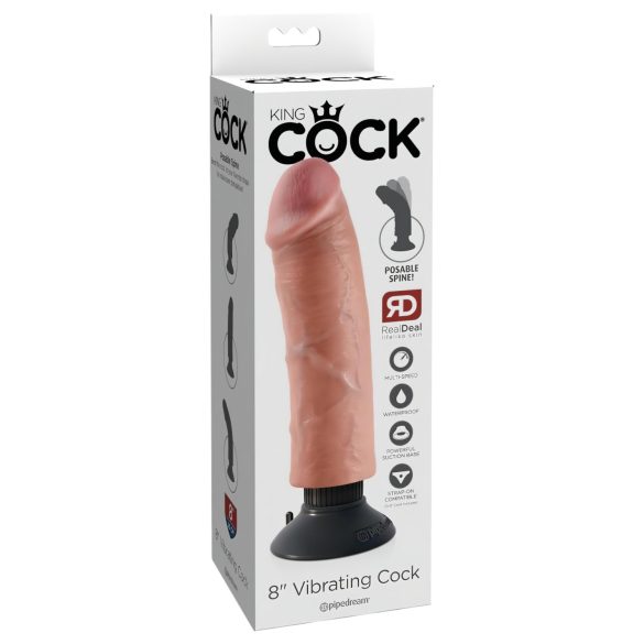 King Cock 8 - vibratore realistico flessibile - 25 cm