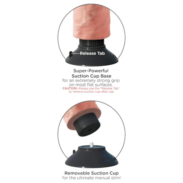 King Cock 8 - vibratore realistico flessibile - 25 cm