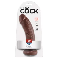 King Cock - dildo realistico 20cm - marrone