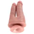 King Cock Double Penetrator - dildo doppio realistico - silicone beige