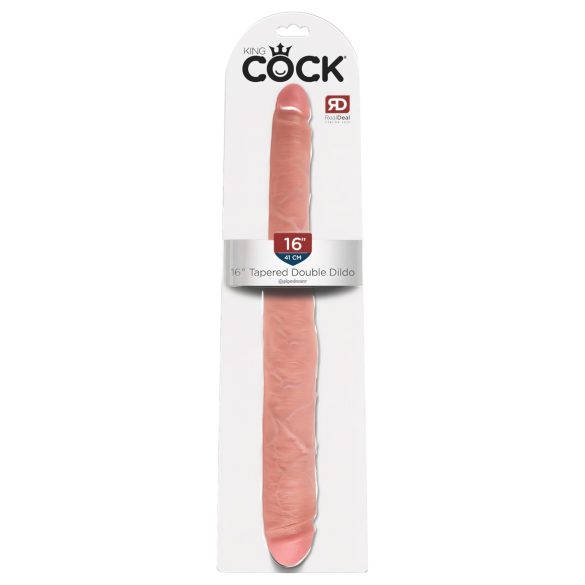 King Cock 16 Tapered - Dildo realistico doppio (41 cm) - naturale