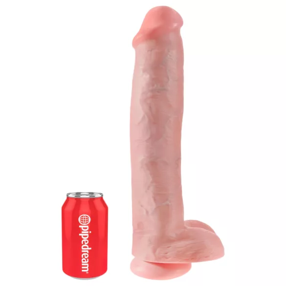King Cock 15 - dildo con testicoli e ventosa (38 cm, color carne)
