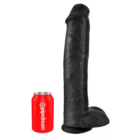 King Cock 15 - dildo con ventosa e testicoli (38 cm, nero)