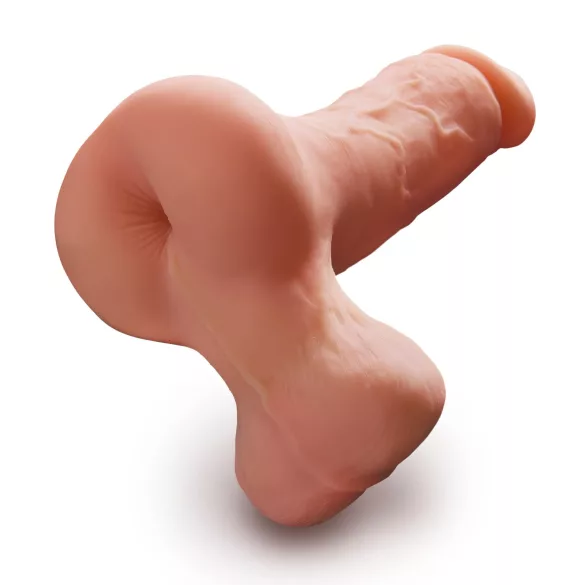PDX Reach Around - finta vagina 2 in 1 e guaina per pene (color carne)